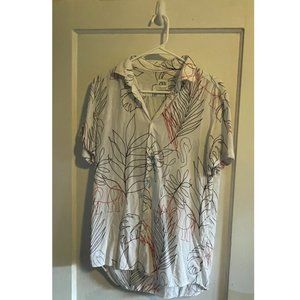 Zara Tropical Print Button Shirt